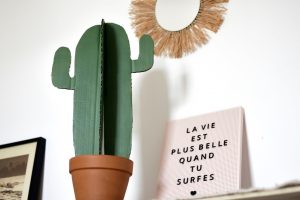 fabriquer un cactus en carton 3D géant