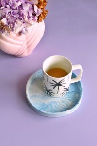 coupelle en jesmonite marbrée