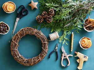 atelier couronne de noel pour animation en entreprise