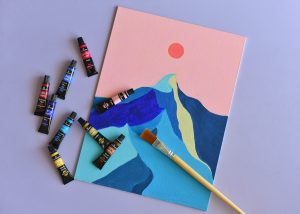 peinture aplat en acrylique